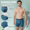 BAMBOO COOL Men's Underwear Soft Breathable Stretch Classic Boxer Briefs with Fly,Multipack view 3