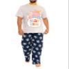 Peppa Pig Mens Daddy Pig Pyjamas Grey Medium view 1