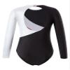 easyforever Kids Girls Long Sleeves Shiny Diamonds Gymnastics Leotard Ballet Jumpsuit Bodysuit Dance Unitard Dancewear Black&White 6 Years view 2