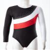 easyforever Kids Girls Long Sleeves Shiny Diamonds Gymnastics Leotard Ballet Jumpsuit Bodysuit Dance Unitard Dancewear Black&White 6 Years view 3