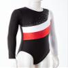 easyforever Kids Girls Long Sleeves Shiny Diamonds Gymnastics Leotard Ballet Jumpsuit Bodysuit Dance Unitard Dancewear Black&White 6 Years view 4