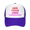 Custom Hat Personalized Hat for Men Women Design Your Own Trucker Hat Cap with Text Logo Image Customize Mesh Hat Snapback Hats Purple view 1