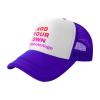 Custom Hat Personalized Hat for Men Women Design Your Own Trucker Hat Cap with Text Logo Image Customize Mesh Hat Snapback Hats Purple view 2