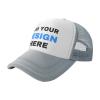 Custom Hat for Men Women Personalized Caps Design Your Own Trucker Hat with Text Image Customize Mesh Hat Adjustable Caps Gray view 2