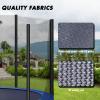 DASJD Trampoline Net Replacement, 10ft 12ft 13ft 14ft 16ft UV & Tear-Resistant Trampoline Enclosure Net, Durable Trampoline Safety Net with Double-Headed Zippers (Net Only),16ft 12 Poles view 3