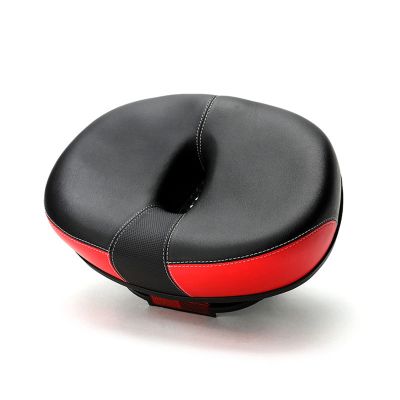 ANZAGA Bike Seat for Men & Women Comfort, Extra Wide Soft Cushion Universal Replacement Bicycle Seat, Bike Saddle,Red