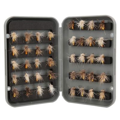 40pcs Fly Fishing Lure, Strong Toughness Artificial Fly Fishing Kit with Box Bait Fly Fishing Assortments Salmon