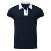 Men's Classic Short Sleeve Polo Shirt Zip Up Big&Tall Casual Summer Slim Fit T-Shirts Striped Graphic Printed Beach Tees Tops view 2