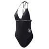 G-III Sports Women's Black Las Vegas Raiders Full Count One-Piece Swimsuit view 2