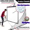 Obokidlyamor Golf Simulator Impact Screens+ Shake Netting Net One Frame- Sim Ball Simulator Impact Display Projection Screen with 10pcs Grommet Ropes (7" Size, Impact Screen+Shank Net) view 3