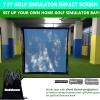 Obokidlyamor Golf Simulator Impact Screens+ Shake Netting Net One Frame- Sim Ball Simulator Impact Display Projection Screen with 10pcs Grommet Ropes (7" Size, Impact Screen+Shank Net) view 4