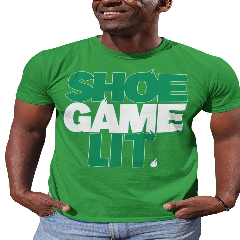 Jordan 2 Retro Lucky Green Shirt to Match Green/White Shoes, Men's Tee to Match Jordan 2 Lucky Green
