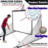 Obokidlyamor Golf Simulator Impact Screens+ Shake Netting Net One Frame- Sim Ball Simulator Impact Display Projection Screen with 10pcs Grommet Ropes (10" Size, Impact Screen+Shank Net) view 2