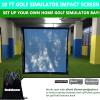 Obokidlyamor Golf Simulator Impact Screens+ Shake Netting Net One Frame- Sim Ball Simulator Impact Display Projection Screen with 10pcs Grommet Ropes (10" Size, Impact Screen+Shank Net) view 4