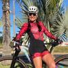 Women's Cycling Jersey Set Jumpsuit Triathlon Race Set Bikewear Clothing Skinsuit Racing Uniform GEL Breathable Pad (Color : 04, Size : Large) view 1