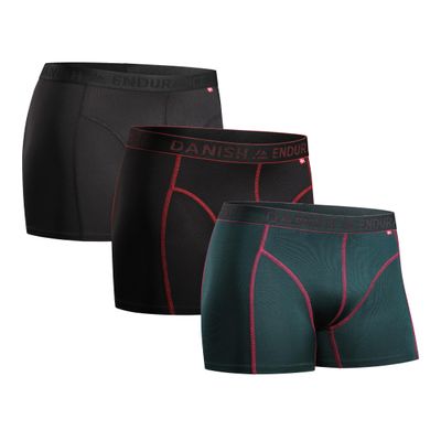 DANISH ENDURANCE Mens Underwear Athletic Performance Boxers for Men, Boxer Briefs Pack, Compression, Sports, Running, Gym,FItness, Elastic
