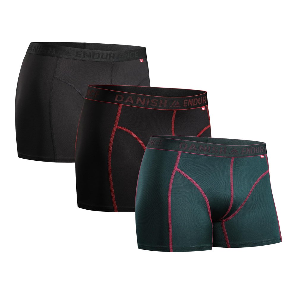 DANISH ENDURANCE Mens Underwear Athletic Performance Boxers for Men, Boxer Briefs Pack, Compression, Sports, Running, Gym,FItness, Elastic