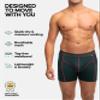 DANISH ENDURANCE Mens Underwear Athletic Performance Boxers for Men, Boxer Briefs Pack, Compression, Sports, Running, Gym,FItness, Elastic view 2