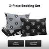 FOCO Las Vegas Raiders NFL Team Color Bed In a Bag Comforter Bedding 3 Piece Full Set view 3