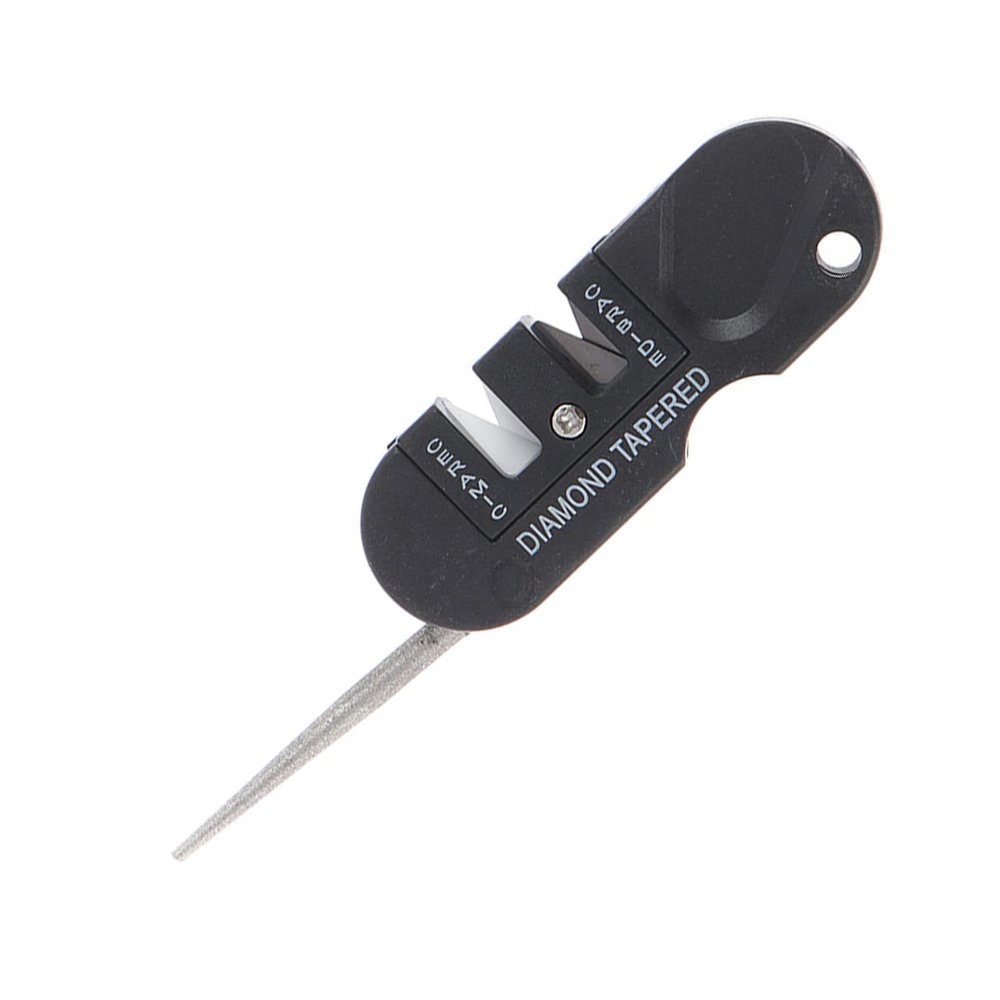 Fdit Multifunction Pocket Knife Sharpener Tool Mini Knife Sharpener System for Outdoor Camping Activities