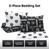 FOCO Las Vegas Raiders NFL Team Color Bed In a Bag Comforter Bedding 5 Piece Full Set view 3