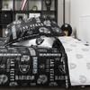 FOCO Las Vegas Raiders NFL Team Color Bed In a Bag Comforter Bedding 5 Piece Full Set view 4