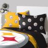 FOCO Pittsburgh Steelers NFL Team Color Bed In a Bag Comforter Bedding 3 Piece Twin Set view 4