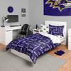 FOCO Baltimore Ravens NFL Team Color Bed In a Bag Comforter Bedding 5 Piece Twin Set view 1