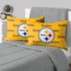 FOCO Pittsburgh Steelers NFL Team Color Big Logo Standard 2 Pack Pillowcases view 1
