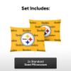 FOCO Pittsburgh Steelers NFL Team Color Big Logo Standard 2 Pack Pillowcases view 2
