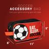 ChalkTalkSPORTS Soccer Toiletry Bag - Eat Sleep Soccer - Red & Black view 2