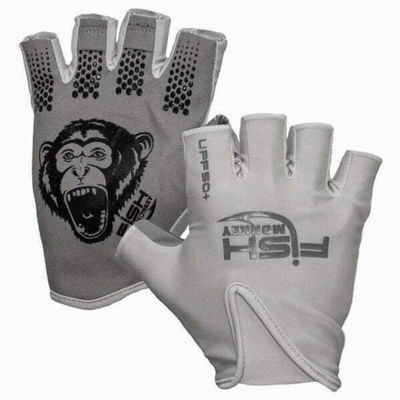 Fish Monkey FM18 Stubby Guide Glove- Light Grey, Large