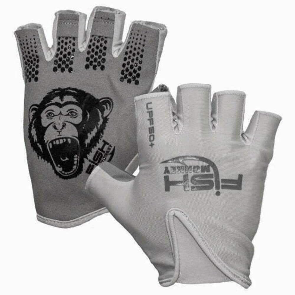 Fish Monkey FM18 Stubby Guide Glove- Light Grey, Large