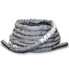 Meister Professional Sheathed Battle Rope for Strength & Conditioning Gym Workouts - 1.5" Diameter - Gray view 1