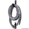 Meister Professional Sheathed Battle Rope for Strength & Conditioning Gym Workouts - 1.5" Diameter - Gray view 2