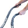 Meister Professional Sheathed Battle Rope for Strength & Conditioning Gym Workouts - 1.5" Diameter - Gray view 3