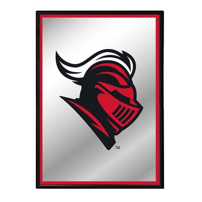 The Fan-Brand NCAA Rutgers Scarlet Knights: Mascot - Vertical Framed Mirrored Wall Sign - Sports Team Bar Sign Dcor - Home, Dorm, Garage, Office, Fan Cave