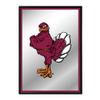 The Fan-Brand NCAA Virginia Tech Hokies: Mascot - Maroon Edge - Vertical Framed Mirrored Wall Sign - Sports Team Bar Sign Dcor - Home, Dorm, Garage, Office, Fan Cave view 1