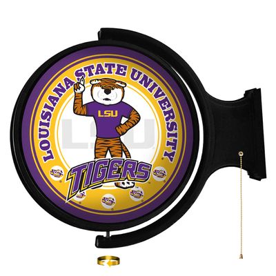 The Fan-Brand NCAA LSU Tigers: Mike the Tiger - Original Round Rotating Lighted Wall Sign - Football, Basketball & Baseball Wall Decor - College Sports Dcor for Home, Office, Game Room, Fan Cave & Garage - USA Made