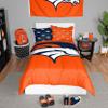 FOCO Denver Broncos NFL Team Color Bed In a Bag Comforter Bedding 3 Piece Twin Set view 1