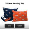 FOCO Denver Broncos NFL Team Color Bed In a Bag Comforter Bedding 3 Piece Twin Set view 3