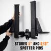 PRx Performance Squat Rack Spotter Arm Pairs, Fits Profile ONE 2x3 with 5/8" Hole & PRO 3x3 with 1" Holes in Upright Squat Racks, USA Made, (Spotter Arm Storage) view 3