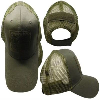 Trade Winds Green Olive Drab Mesh Operator Operators Tactical Cap Hat Patch Adjustable Strap