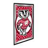 The Fan-Brand NCAA Wisconsin Badgers: Team Spirit - Mascot - Vertical Framed Mirrored Wall Sign - Sports Team Bar Sign Dcor - Home, Dorm, Garage, Office, Fan Cave view 2
