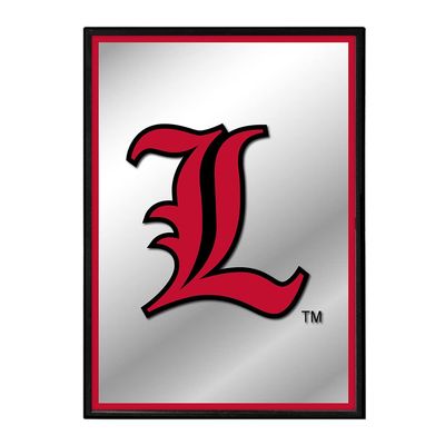 The Fan-Brand NCAA Louisville Cardinals: L - Vertical Framed Mirrored Wall Sign - Sports Team Bar Sign Dcor - Home, Dorm, Garage, Office, Fan Cave