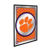 The Fan-Brand NCAA Clemson Tigers: Team Spirit - Vertical Framed Mirrored Wall Sign - Sports Team Bar Sign Dcor - Home, Dorm, Garage, Office, Fan Cave view 2