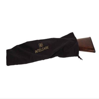 Negrini INTELCASE Flannel Protective Buttstock Sock Soft Cotton Flannel Gun Sock for Shotgun Stocks Drawstring Closure, Cleaning Cloth Made in USA Black - 924FSS - 9 x 24