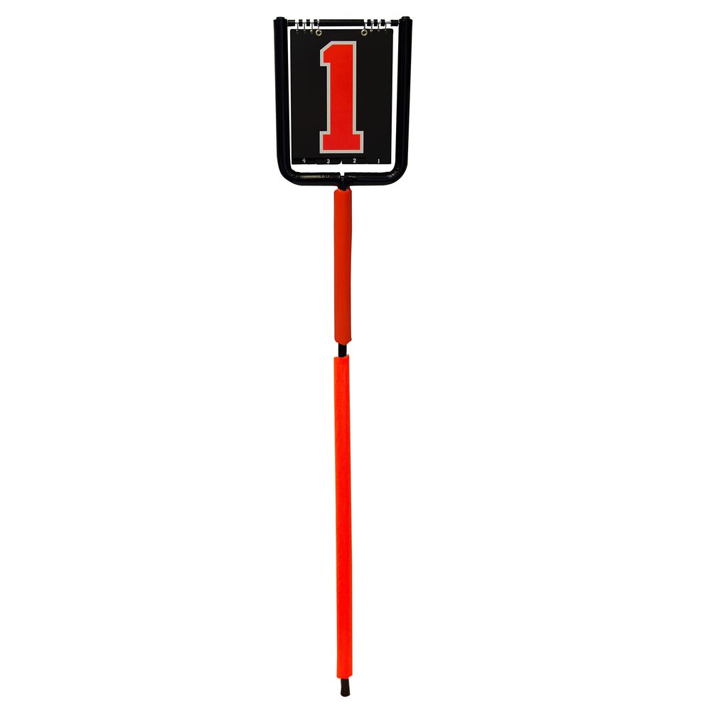 TAG Padded Football Down Box Indicator with 14 inch Flip-Over Numbers, 6'1" Height