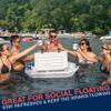 Cuddy Floating Cooler and Dry Storage Vessel for Land & Water  40QT Great for River, Beach, Kayak, Pool, & Lake - White view 2