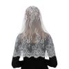 Holiberty Women Infinity Veil Floral Lace Catholic Chapel Church Veil Latin Mass Mantilla Head Covering Scarf (White) view 4